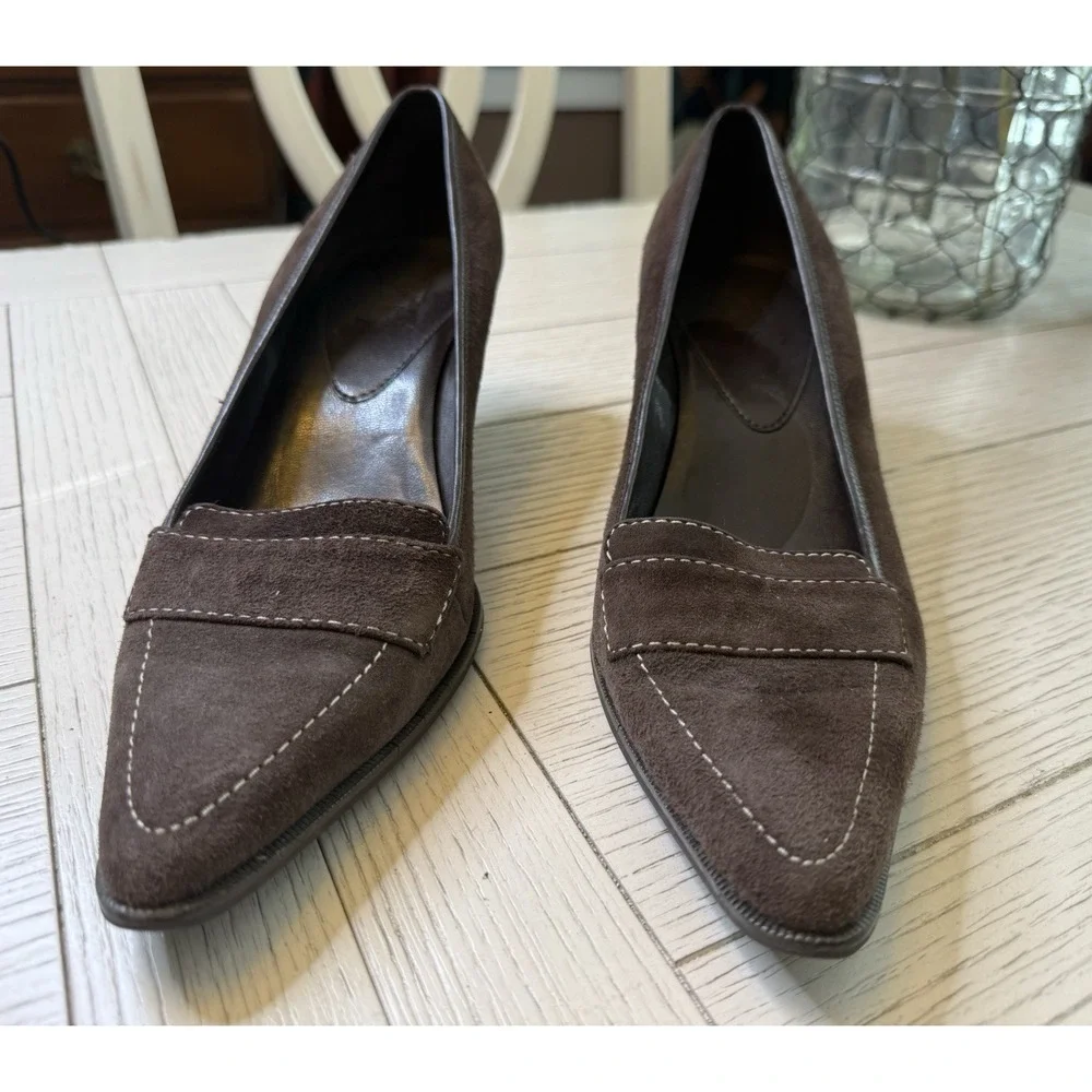 Ann Taylor Loft Brown Suede 2